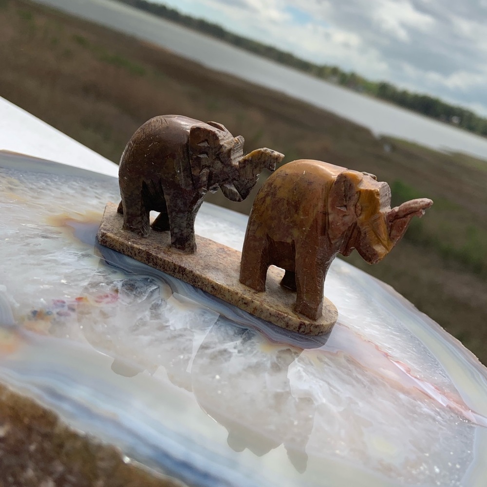 India hand carved elephants